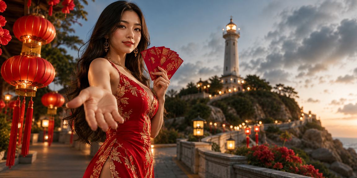 Bàn chơi bài truyền thống trang trí đèn lồng tại Vũng Tàu – không khí giải trí sòng bài Việt Nam